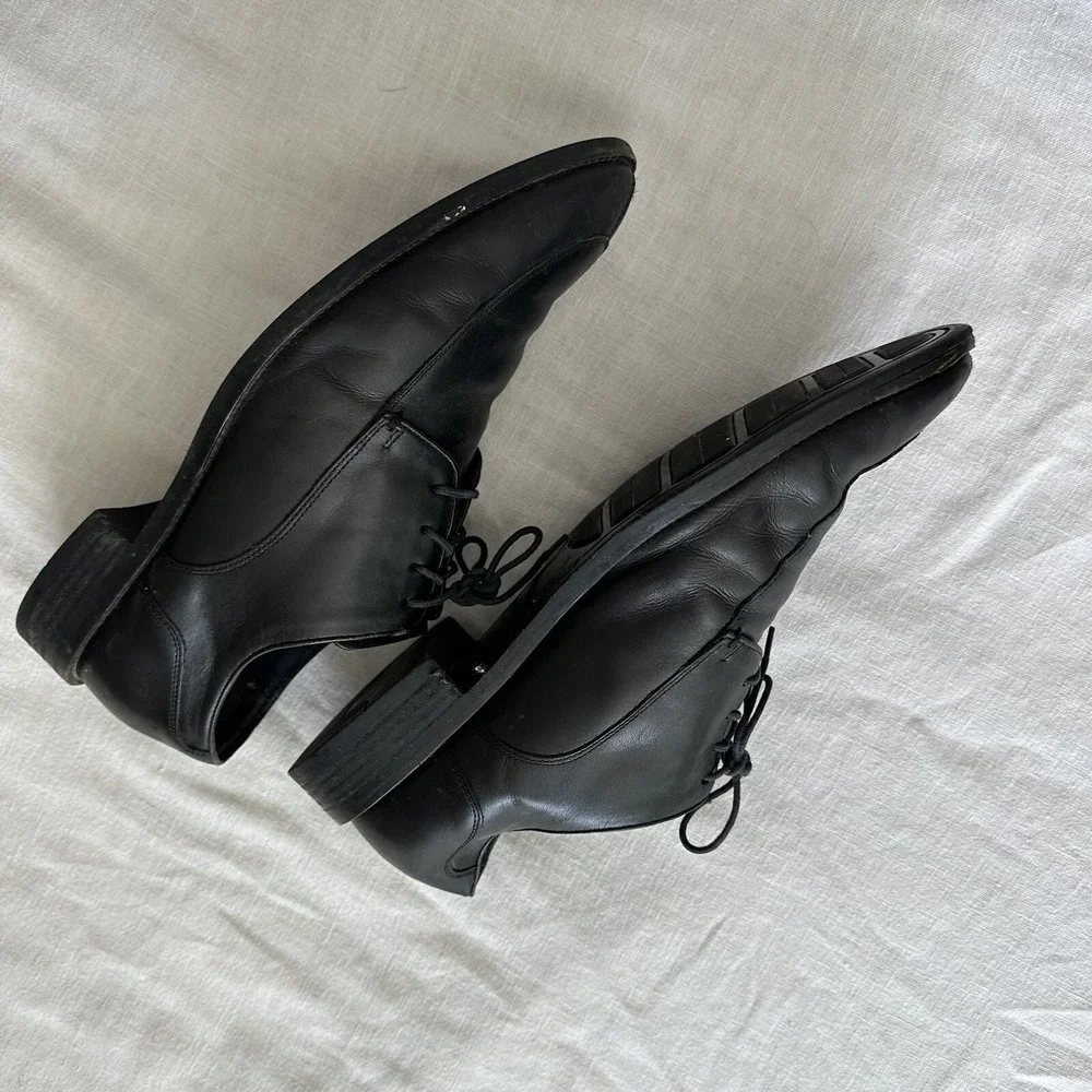 Cole Haan Derby Black Leather Plain‎ Toe Dress Men's Size 10.5 M